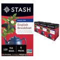 Stash Tea English Breakfast Black Tea - Caffeinated, Non-GMO Project Verified Premium Tea with No Artificial Ingredients, 20 Count (Pack of 6) - 120 Bags Total