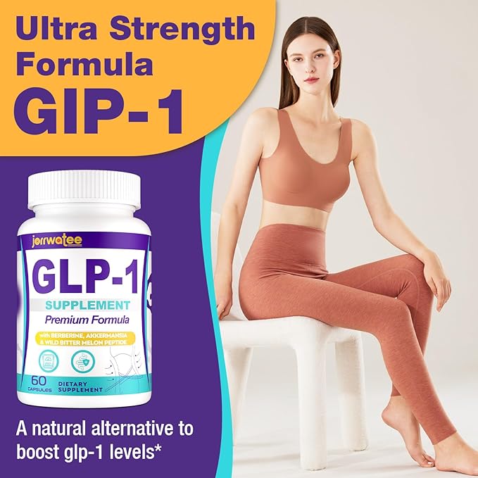 GLP-1 Supplements Women & Men, 14-in-1 GLP1 for Daily GLPl Level*,Metabolism*, Digestion & Energy, 5X Advance Formulate GLP 1 with Akkermansia Probiotic, 60 Caps
