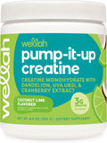Wellah Creatine for Women - Creatine Monohydrate with Dandelion & Cranberry Extract (50 Servings, Coconut Lime)