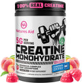 Natures Aid Creatine Monohydrate Gummies (5g) – Pre-Workout Energy & Muscle Growth Support for Men & Women | Peach Electrolyte Gummies (135 Count)