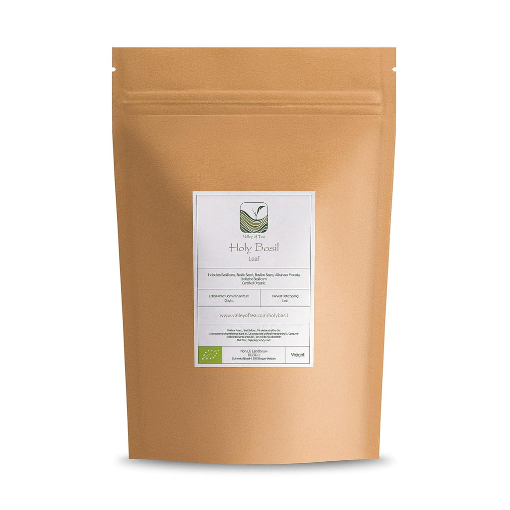 Tulsi Holy Basil Organic Tea - Sweet Green Delicacy - Herbal Thulasi or Tulasi 200g
