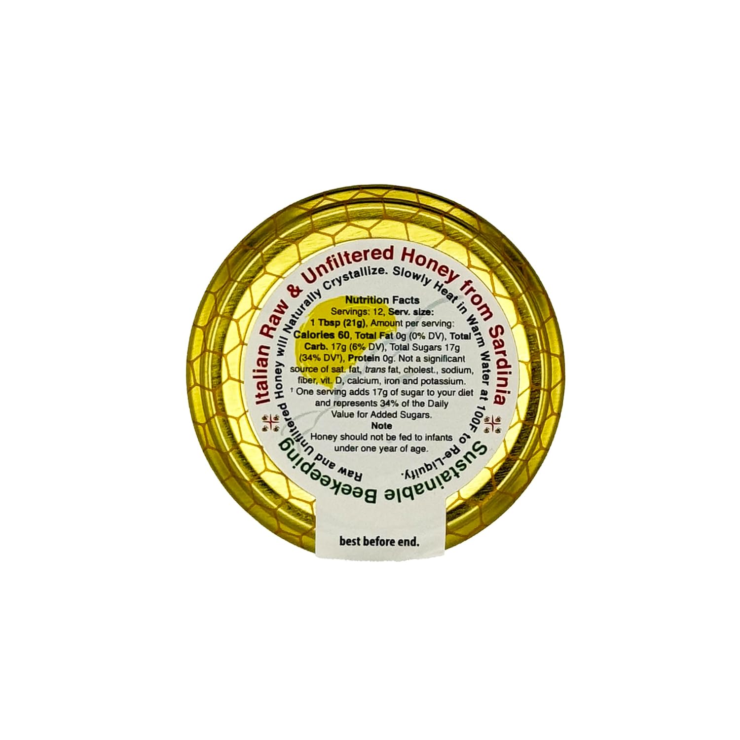 Wild Lavender Organic Raw Honey from Wild Lavender Flowers, Artisanal Fruity and Harmonious Sweet Honey from Sardinia, Italy - (250gr) 8.8 oz