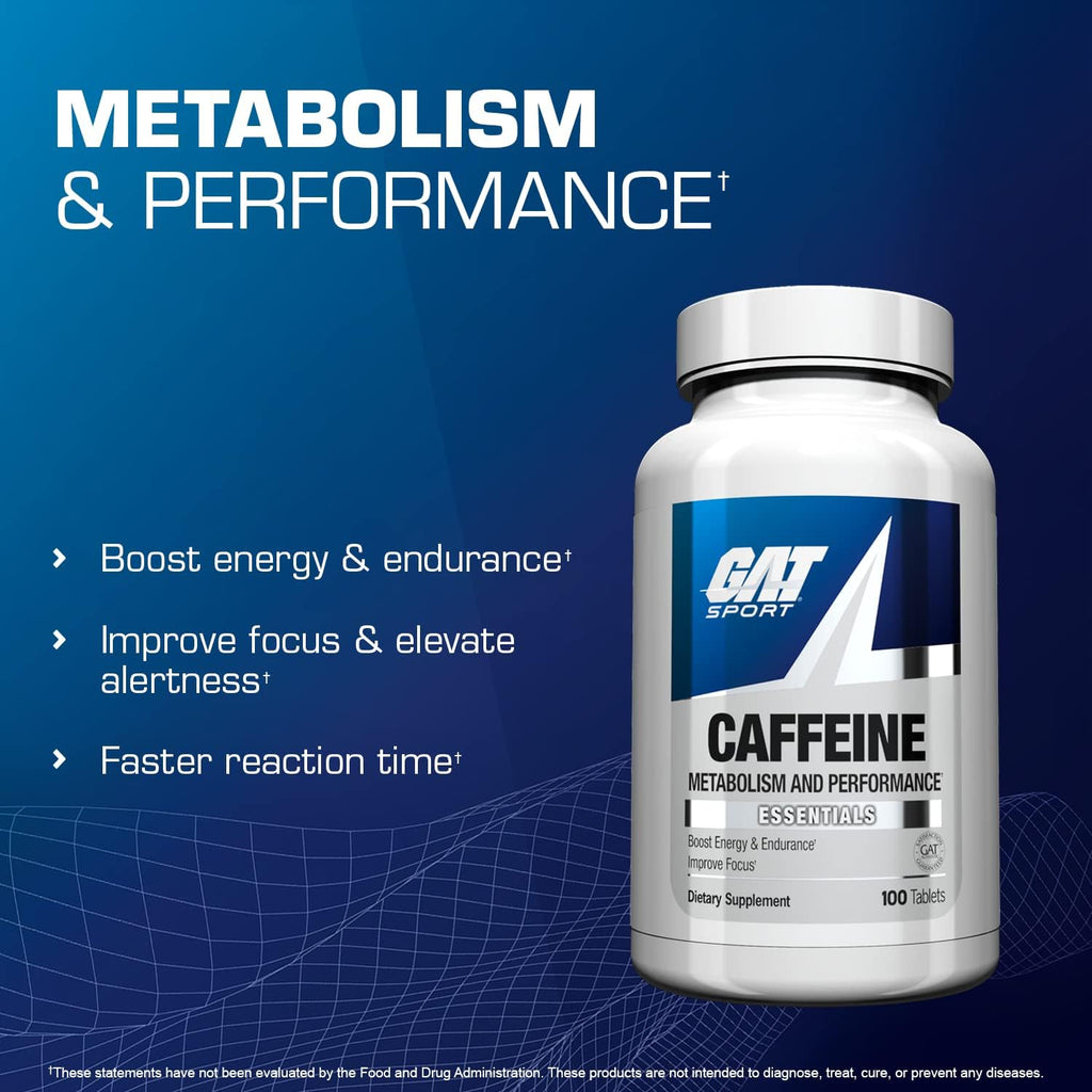 GAT Sport Essentials Caffeine Metabolism and Performance, 100 Tablets