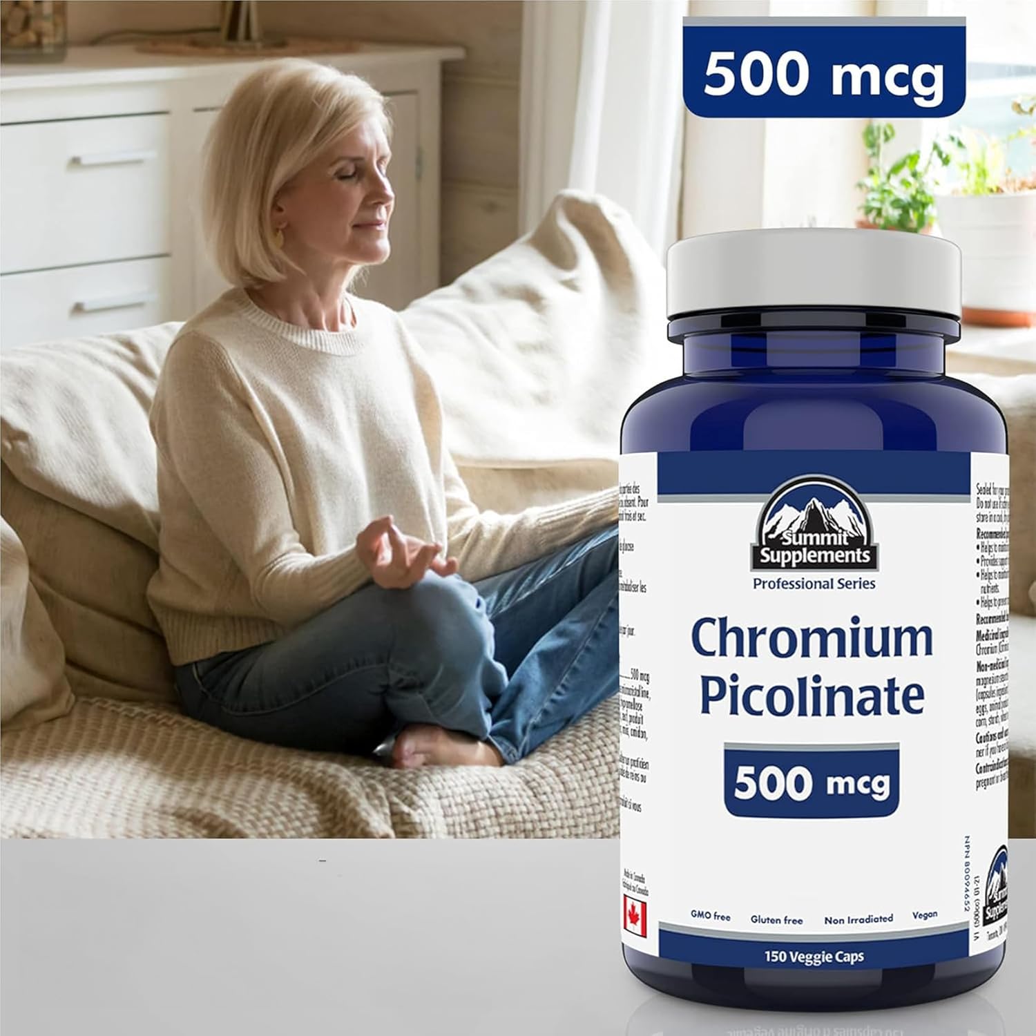 Summit Supplements, Chromium Picolinate 500 Mcg, 150 Veggie Caps, Professional Series