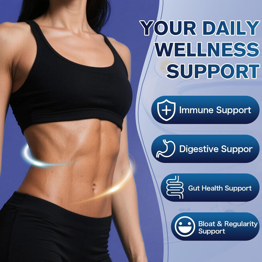 Digestive Enzymes Postbiotics Prebiotics Probiotics for Women & Men, 200 Billion CFU 36 Probiotic Strains + Psyllium Husk - Supports Gut, Digestive, Regularity, Gas, Bloating & Immune, Vegan, 60 Days