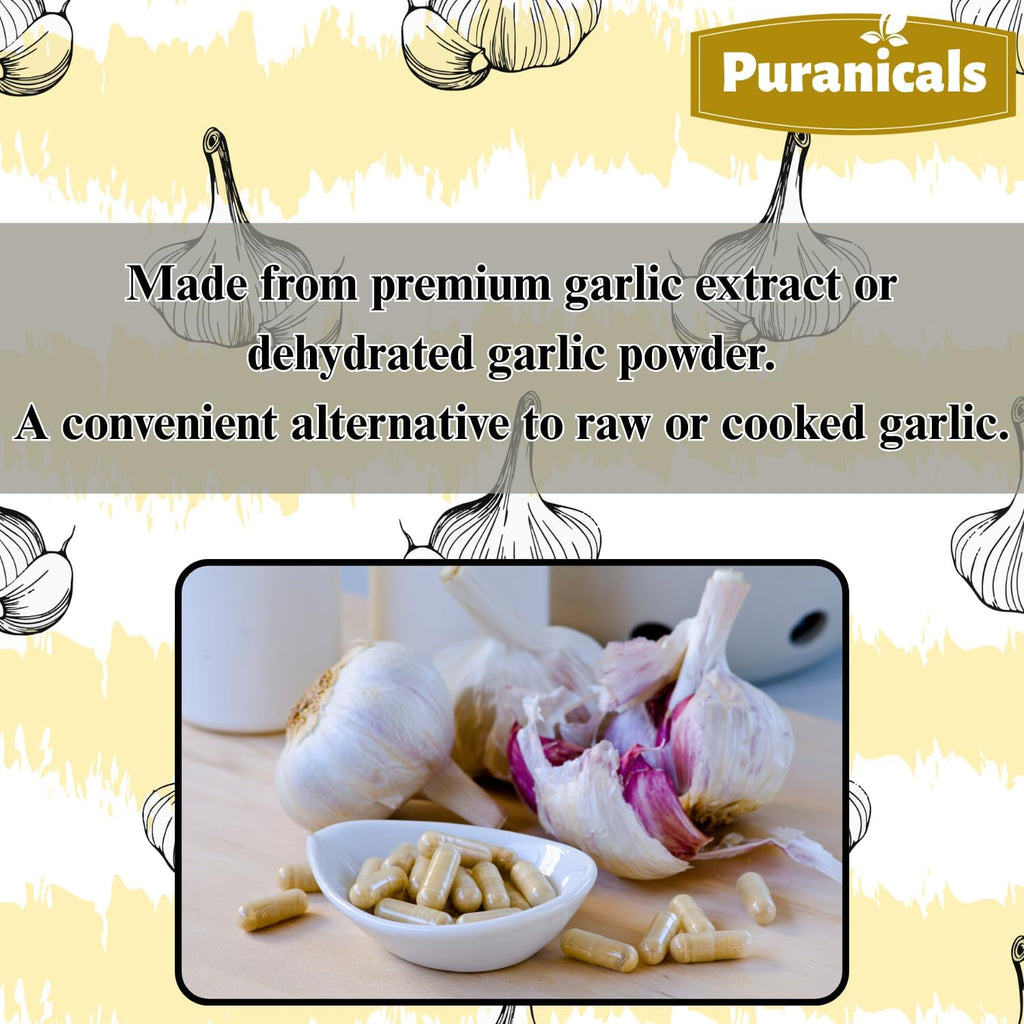 Garlic Premium 320 Capsules Non GMO and Gluten Free | Herbal Supplement | 900 mg Per Serving | Made with 100% Pure Garlic Bulb Powder