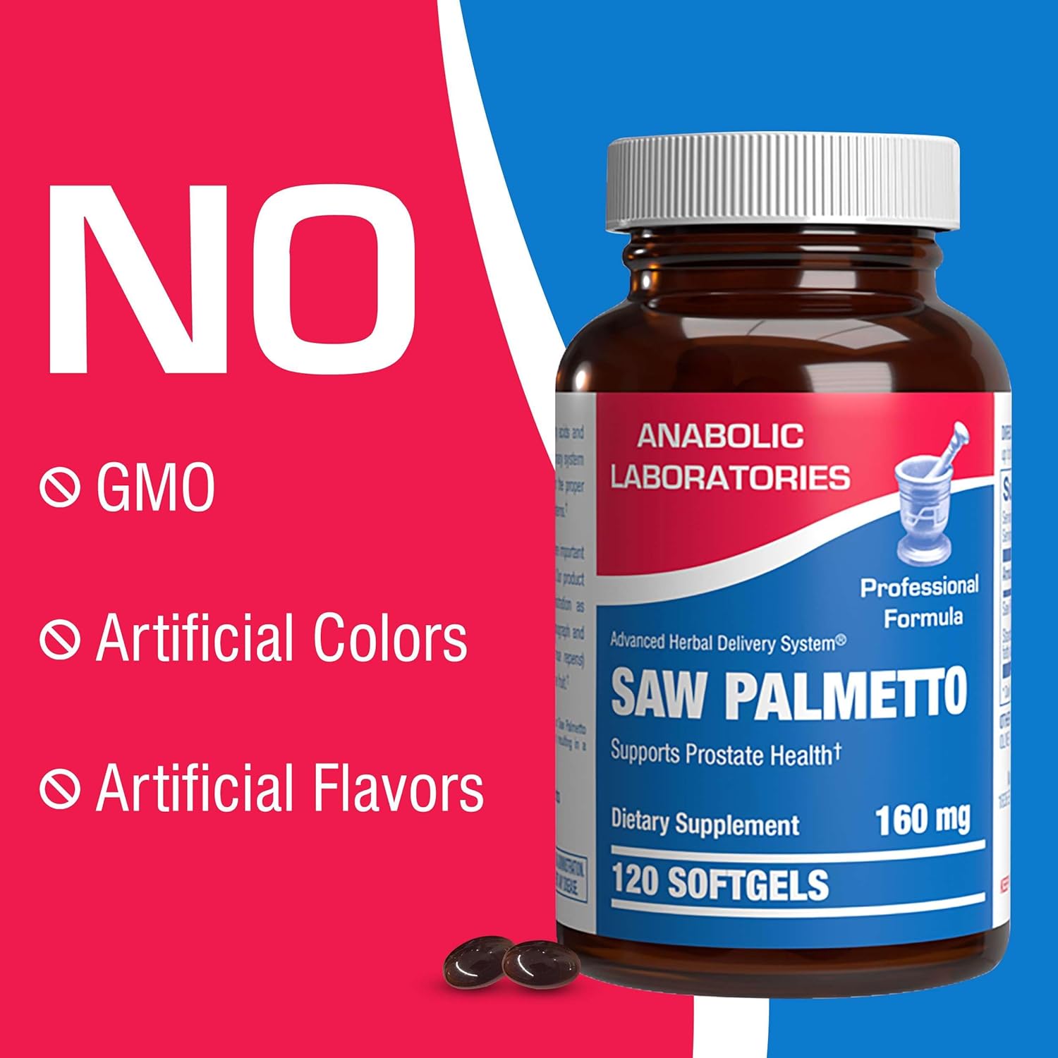 High Absorption Saw Palmetto for Men - Herbal Urinary and Prostate Health Supplement for Men with Saw Palmetto Extract - Non-GMO & Made in The USA in cGMP Facilities - Up to 120 Servings
