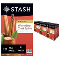 Stash Tea Chai Spice Black Tea, 6 Boxes with 20 Tea Bags Each (120 Tea Bags Total)