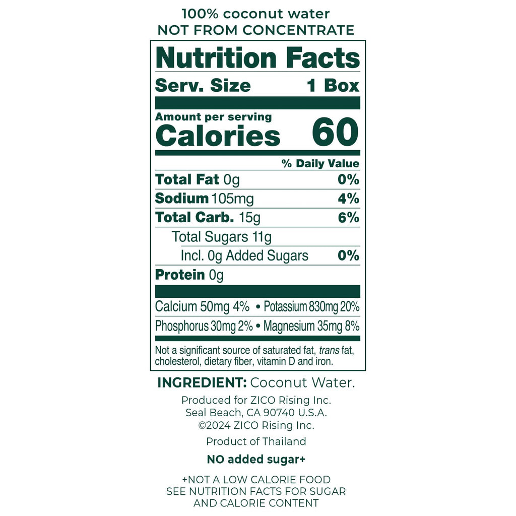 Zico 100% Coconut Water, No added Sugar, Refreshingly Delicious, Hydration with Electrolytes, 11.2 Fl Oz (Pack of 12)