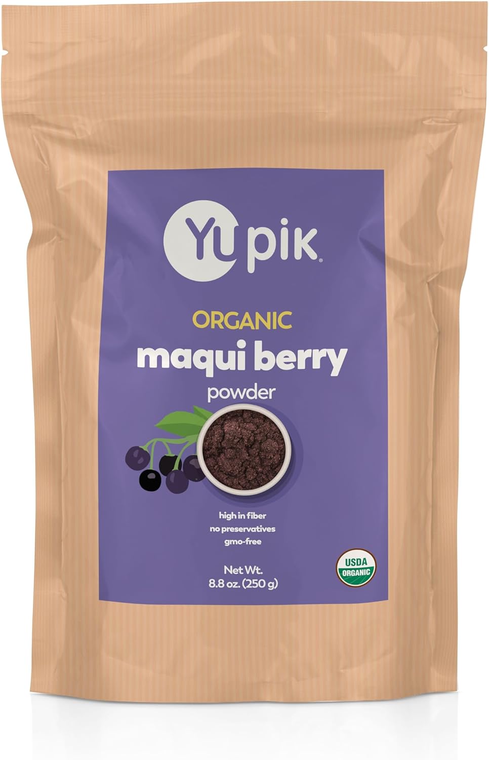 Yupik Organic Powder Superfood, Maqui, 8.8 Oz, Non-GMO, Vegan, Gluten-Free, Pack of 6