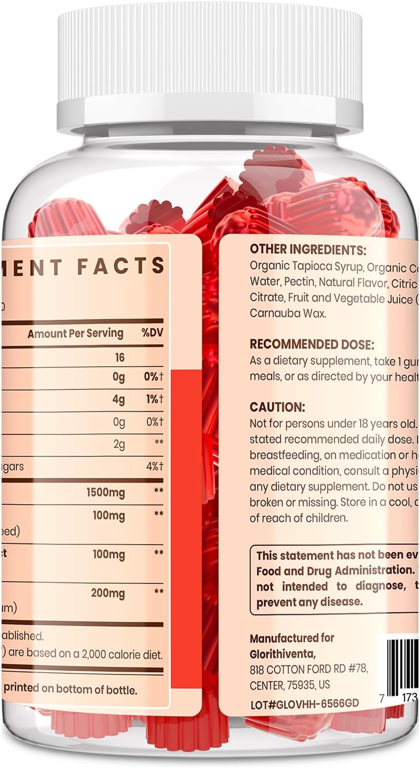 Cholesterol Supplement with Plant Sterols & Stanols, Guggul, Bergamot Orange Extract, Red Yeast Rice, Plant Sterols Complex Gummies, Mixed Berry Flavor, 60 Counts