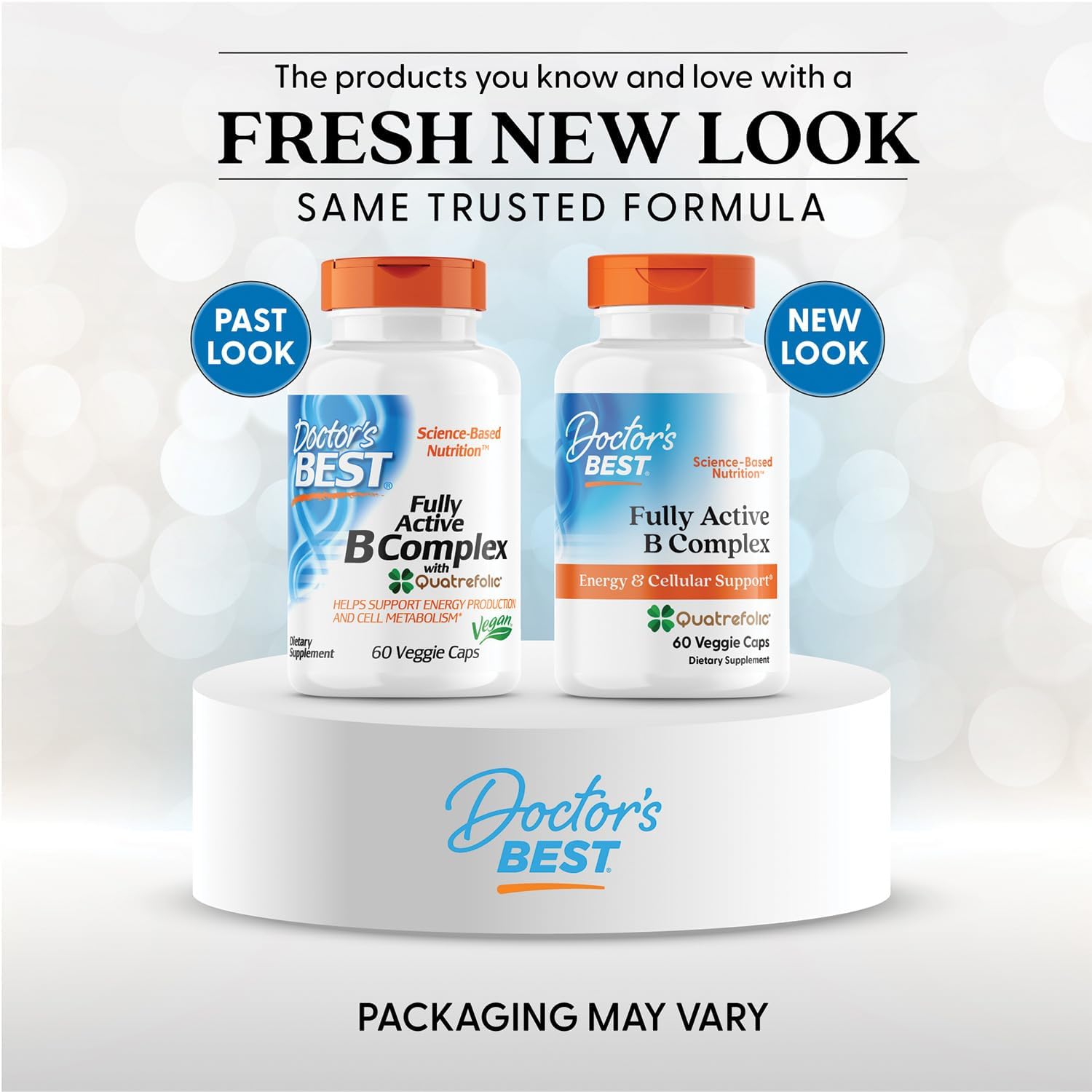 Doctor's Best Fully Active B Complex, Energy & Cellular Support, Non-GMO, Gluten Free, Soy Free, Vegan 60 Veggie Caps