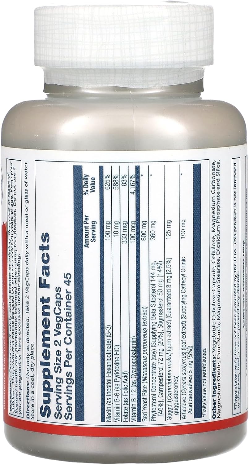 SOLARAY CardioComplete, Cardiovascular System Support | Red Yeast Rice, Guggul & Artichoke Extracts & More | 90 VegCaps