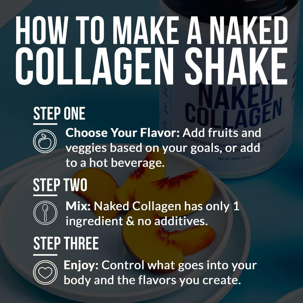 NAKED Chocolate Collagen Peptides Protein Powder, 24 Servings, Pasture-Raised, Grass-Fed Hydrolyzed Collagen Supplement, Paleo Friendly, Non-GMO, Keto, Gluten Free, 20oz