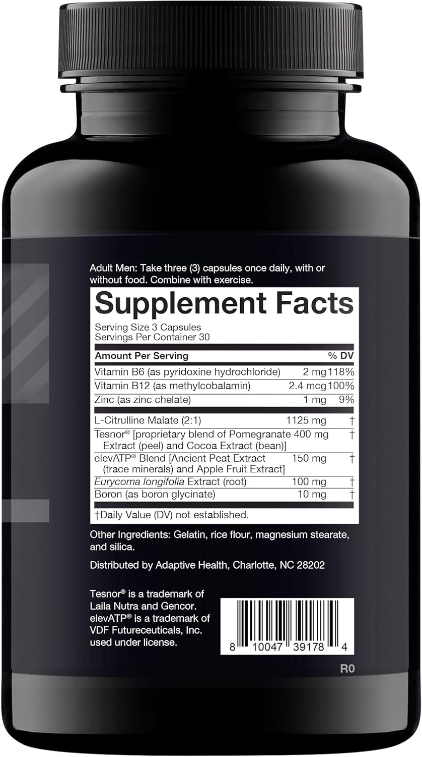 Nugenix Total-T, Free and Total Testosterone Booster Supplement for Men, 180 Count