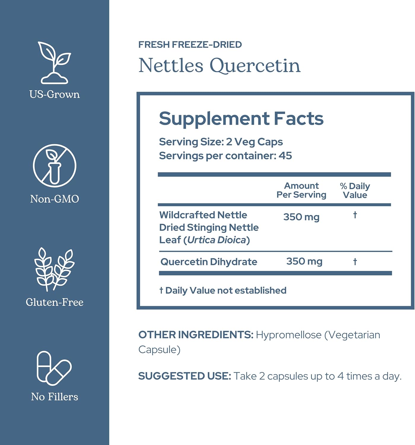 Eclectic Herb - Nettle Quercetin Capsules | Non-GMO, Vegan | 90 CT