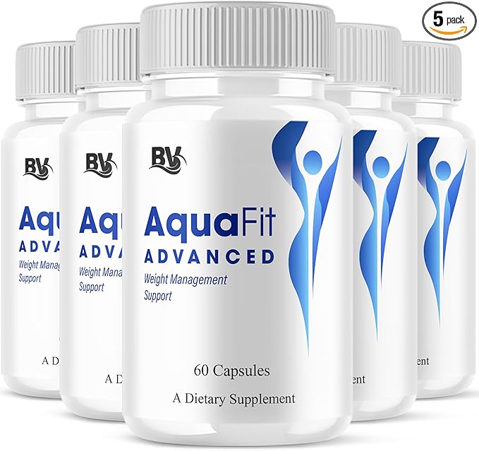 BLUE VIBE Aquafit Advanced Capsules, Aqua Fit Advanced Strength Overall Health & Wellness Support Supplement, Aquafit Official Premium All Natural Daily Health Support (5 Pack - 300 Capsules)
