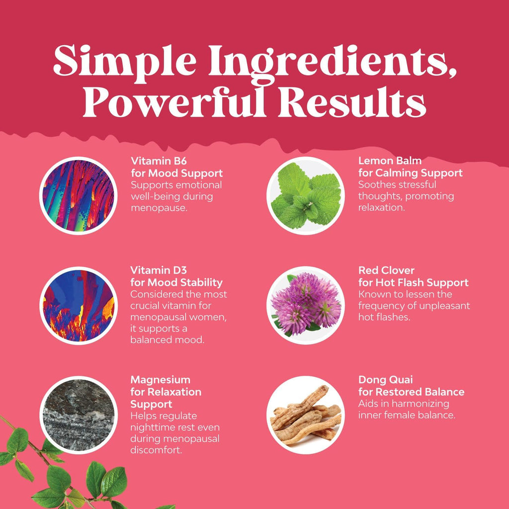 Bundle of Complete Herbal Menopause Supplement for Women for Night Sweats Mood and More with Dong Quai Vitex Chaste Berry and Black Cohosh and Extra Strength Diindolylmethane DIM Supplement - DIM Comp