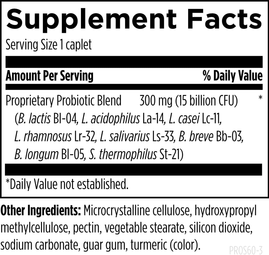 Designs for Health Probiotic Supreme DF - 15 Billion CFU Dairy-Free Probiotic with Acidophilus + Bifidobacterium Longum, GI + Immune Support Supplement or Adults, Men + Women (60 Caplets)
