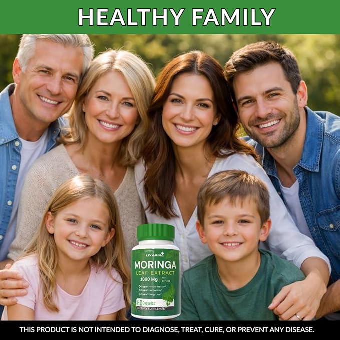Moringa Capsules | Moringa Powder Organic | Moringa Supplement | Moringa Leaf Extract Powder | 1000MG Complete Green Superfood 60 Count (Pack-5)