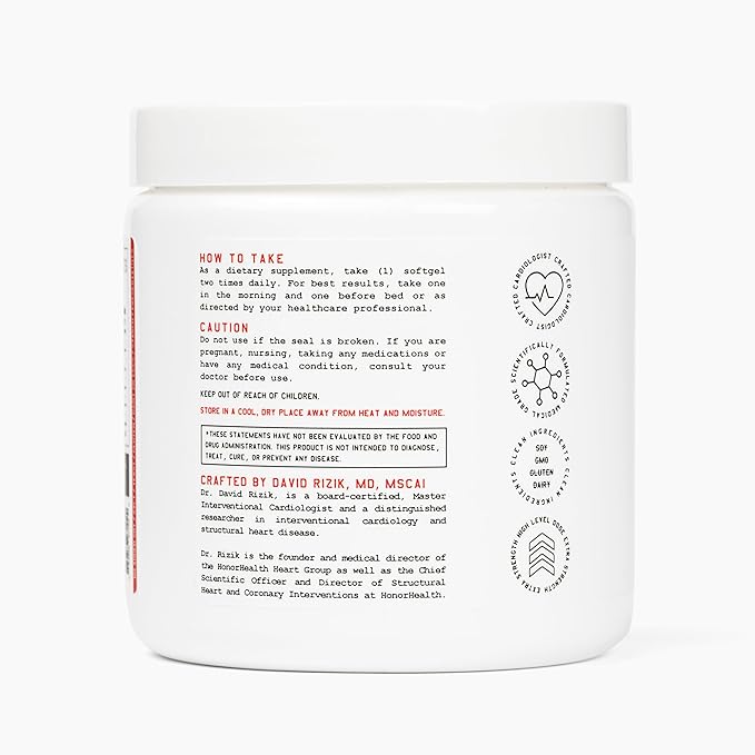High Level Science CoQ10, Omega-3, Vitamin E - Cardiologist Formulated for Heart + Body + Mind Health with DHA/EPA, Antioxidant for Energy, Superior Bioavailable Fish Oil - Gluten Free - 2 Pack