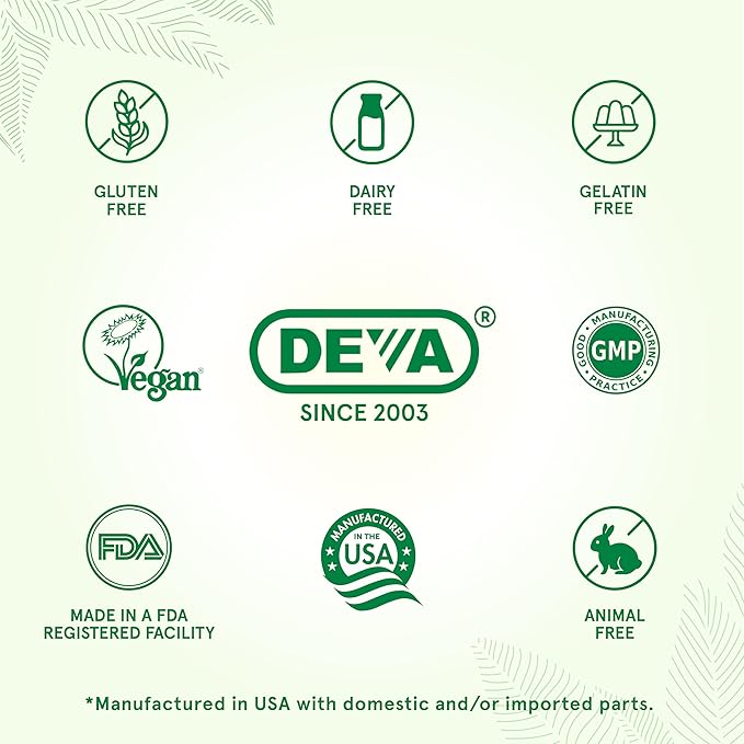 DEVA Vegan Vitamins Natural Vitamin E 400IU with Mixed Tocopherols, Supports Immune System & Skin Nutrition, Natural Antioxidant & Gluten Free, Dairy Free, Non-GMO, 90 Capsules