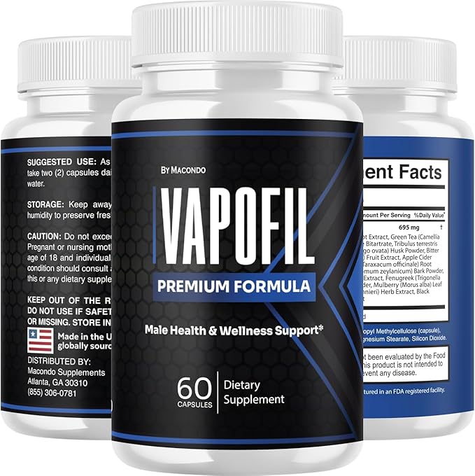 (2 Pack) Vapofil Capsules - Official Vapofill Advanced Premium Supplement Support - Maximum Strength, All Natural Vitamin for Overall Health & Wellness - 120 Capsules for 2 Months