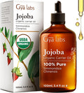 Gya Labs USDA Organic Jojoba Oil - Moisturizes Skin for Lasting Comfort - Cold Pressed Jojoba for Hair, Body, Nails, Face - Base Carrier Oil