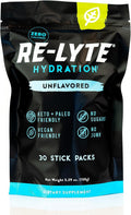 REDMOND Re-Lyte Hydration Electrolyte Powder Mix (Unflavored), 30 Stick Packs