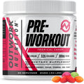 Outwork Nutrition Pre Workout Powder for Men & Women - Pre-Workout Supplements Without Creatine, Nootropic Preworkout with Citrulline Malate Beta Alanine Taurine Rhodiola Caffeine (Tropical Candy)