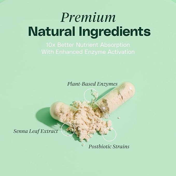 Innerspace Flora Premium Digestive Enzymes for Men and Women - 12 Enzymes for Digestion & Senna Leaf Extract - Supports Gut Health, Digestion Supplement, Nutrient Absorption - 90 Capsules