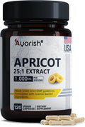 Apricot Extract 25:1, 500 mg per Capsule 1000 mg Per Servings Immune Support Herbal Supplements (Pack of 1) (120 Capsules)
