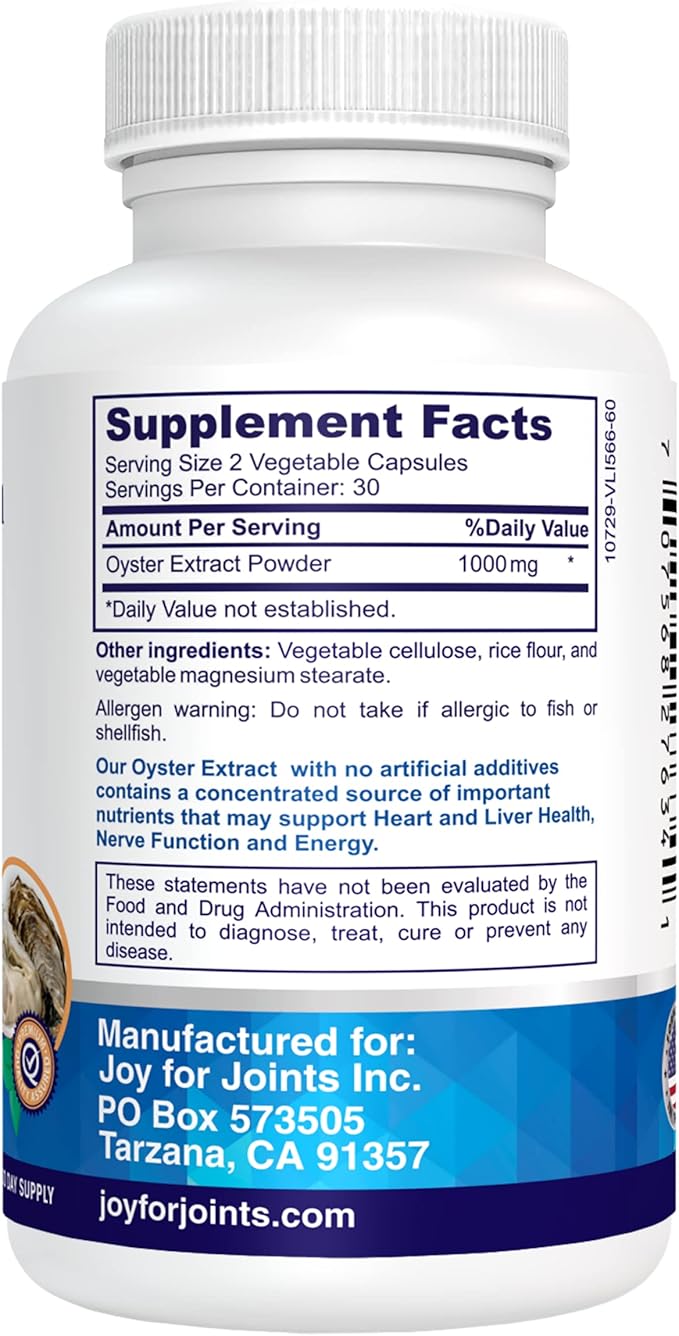 Oyster Extract Natural Zinc and Lions Mane Cognitive Support Mushroom Extract - Anti-Aging Bundle, Made in USA