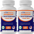 Vitamatic L-Tryptophan 1000mg 120 Tablets (120 Tablets (Pack of 1)) (2 Bottles)