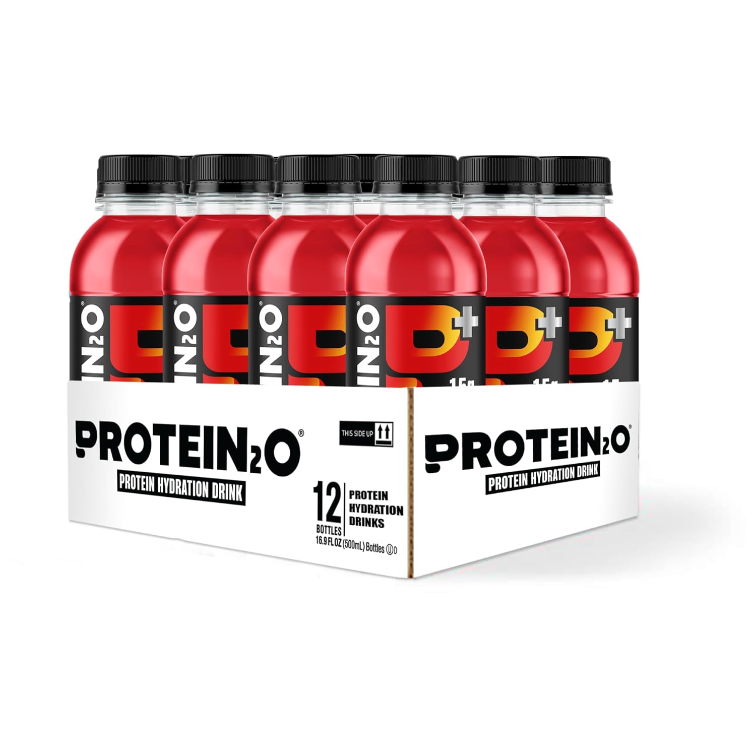 Protein2o 15g Whey Protein Infused Water Plus Energy, Cherry Lemonade, 16.9 oz Bottle (Pack of 12)