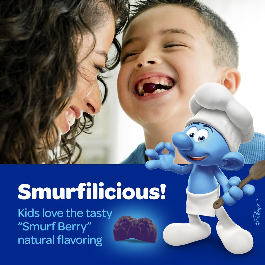 Smurfs Kids Multivitamin Gummies | Multivitamin Gummies for Kids with 15 Vitamins & Minerals | Made with Real Fruit | Doctor Developed | Non-GMO and No Artificial Flavors or Colors | 60 Gummies