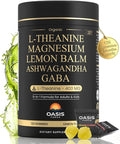 L-Theanine 400mg Gummies, L Theanine Supplement for Kids & Adults with Magnesium Glycinate, GABA, Ashwagandha, L'theanine Chewable for Restful Sleep, Stress Support, Relaxation, Calm, 60 Day Supply