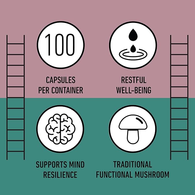 Complete Natural Products Organic Reishi Mushroom Capsules, 250mg, 100ct | Fruiting Body Extract | Plant-Based | Adaptogenic Support | Made in USA | Organic & Kosher Capsules