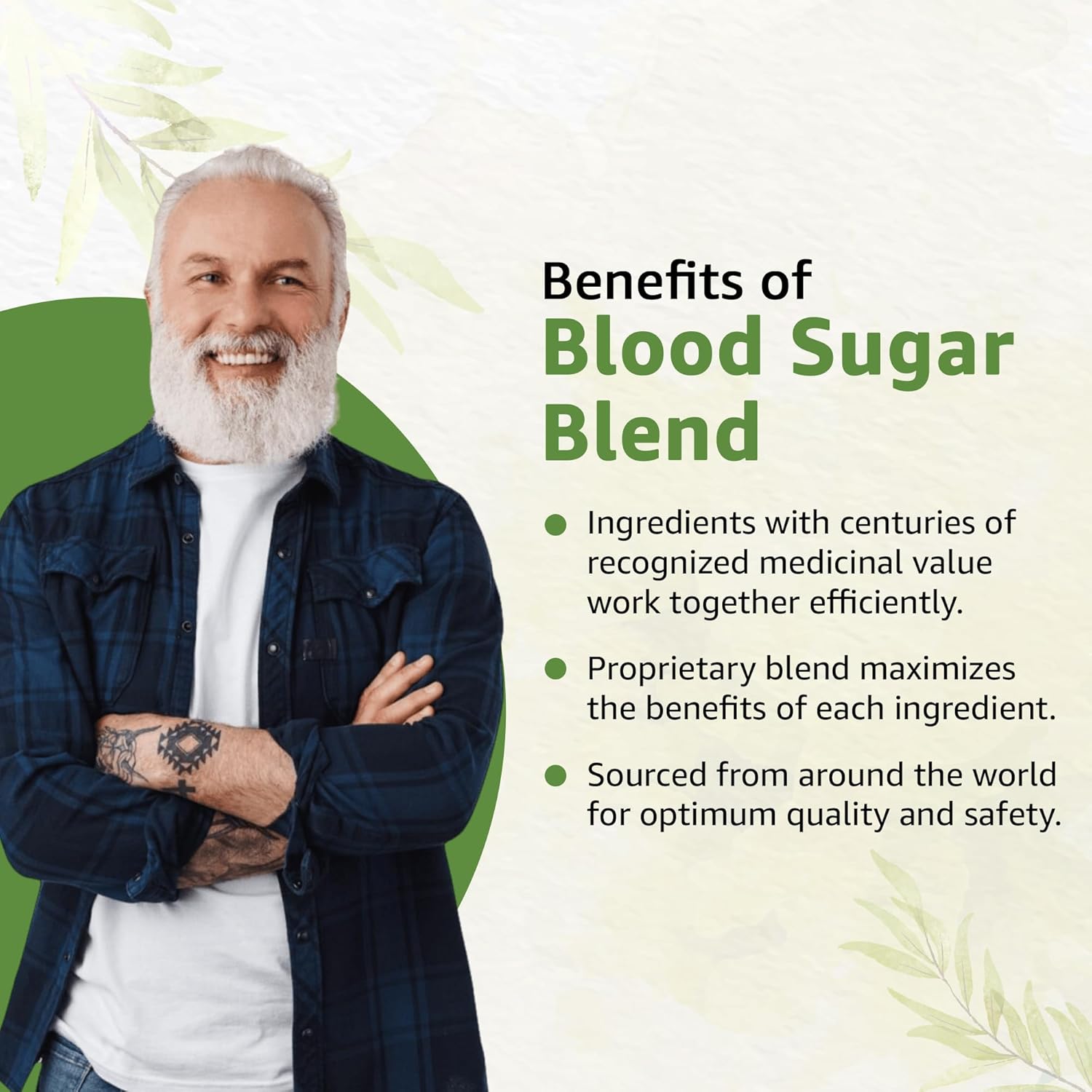 USDA Organic Blood Sugar Blend | Supports Healthy Metabolism* | with Bitter Melon, Moringa, Aloe Vera, Nopal, Papaya Extracts & More | 60-Day Supply | Vegan & Non-GMO | USA-Made