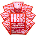Happy Viking Strawberry Smoothie Plant Protein Powder, Created by Venus Williams, 20G Protein, Low Carb, Keto, Vegan, Gluten-Free, Non-GMO, Superfoods, Complete Meal Replacement, 8 Single Serve Packs