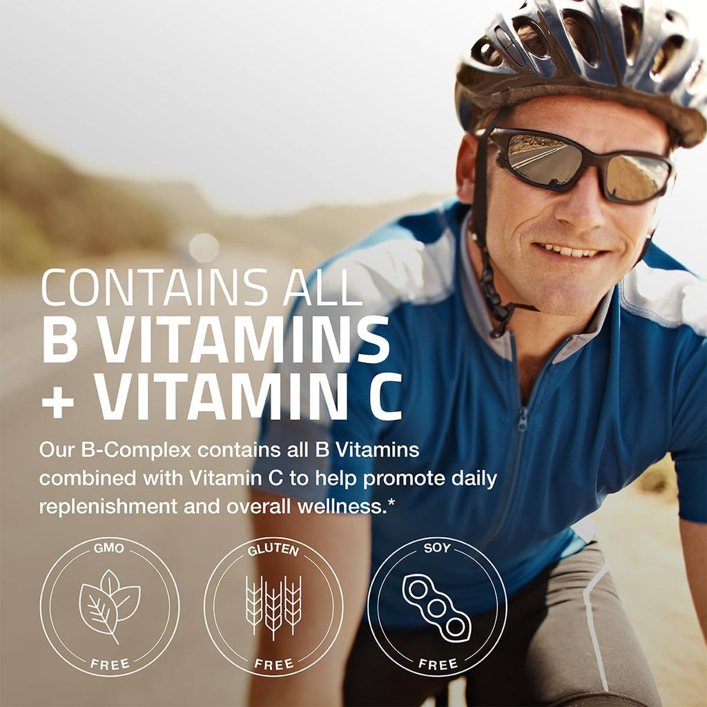 Bronson Vitamin B Complex with Vitamin C - Immune Health, Energy Support & Nervous System Support - Non-GMO, 360 Vegetarian Capsules