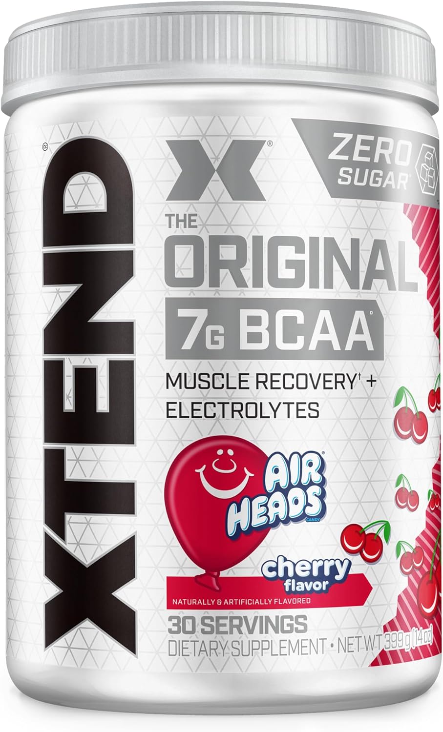 Original BCAA Powder Airheads Candy Flavor, 7g BCAA and 2.5g L-Glutamine, Sugar Free Post Workout Muscle Recovery Drink with Amino Acids for Men & Women, 30 Servings