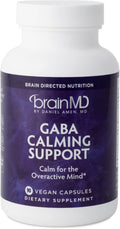 BRAINMD Dr Amen GABA Calming Support - 90 Capsules - Promotes Relaxation - Contains Magnesium, Vitamin B6 & Lemon Balm - 90 Servings