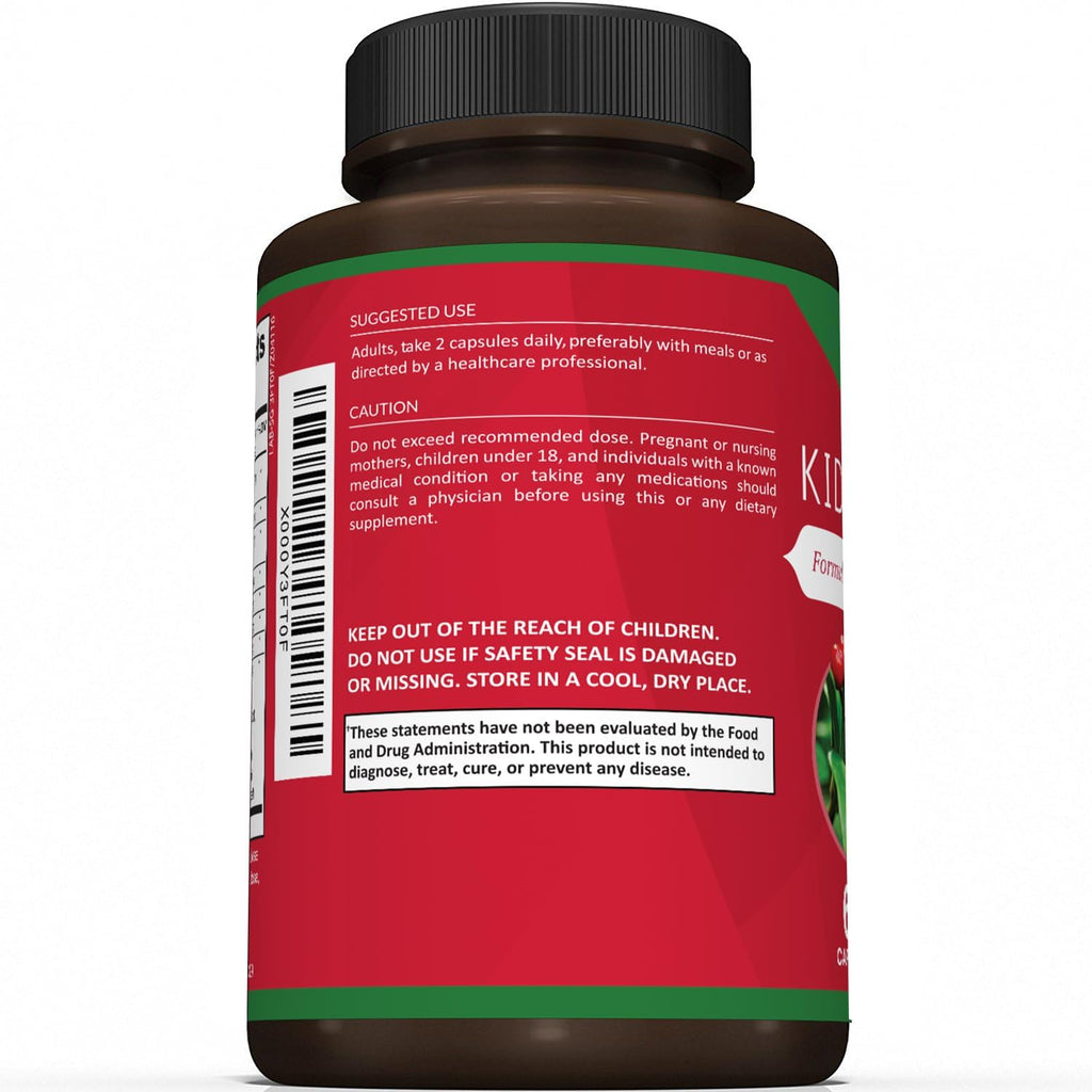 Sunergetic Premium Kidney Cleanse Supplement – Powerful Kidney Support Formula with Cranberry Extract Helps Support Healthy Kidneys & Urinary Tract Support– 60 Vegetarian Capsules