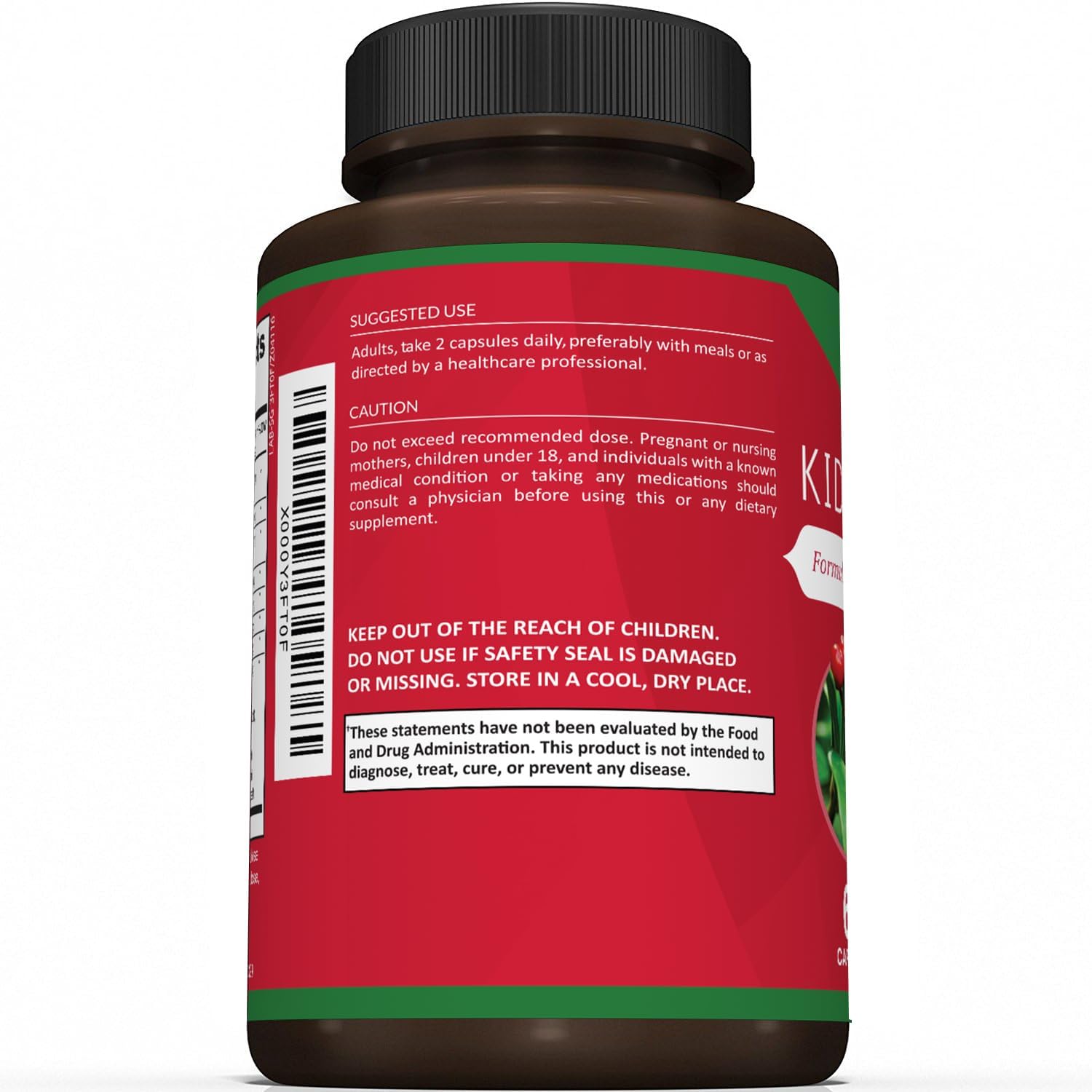 Sunergetic Premium Kidney Cleanse Supplement – Powerful Kidney Support Formula with Cranberry Extract Helps Support Healthy Kidneys & Urinary Tract Support– 60 Vegetarian Capsules