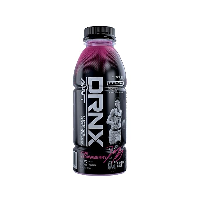 DRNX Water 12 Pack Variety Pack - Zero Sugar - 5 Calories - Super Herbs - Vitamins, Electrolytes, Antioxidants, Keto Friendly, All Natural (Variety Pack) Kiwi Strawberry, Apple Turmeric, Mango Turmeric, Elderberry Grape