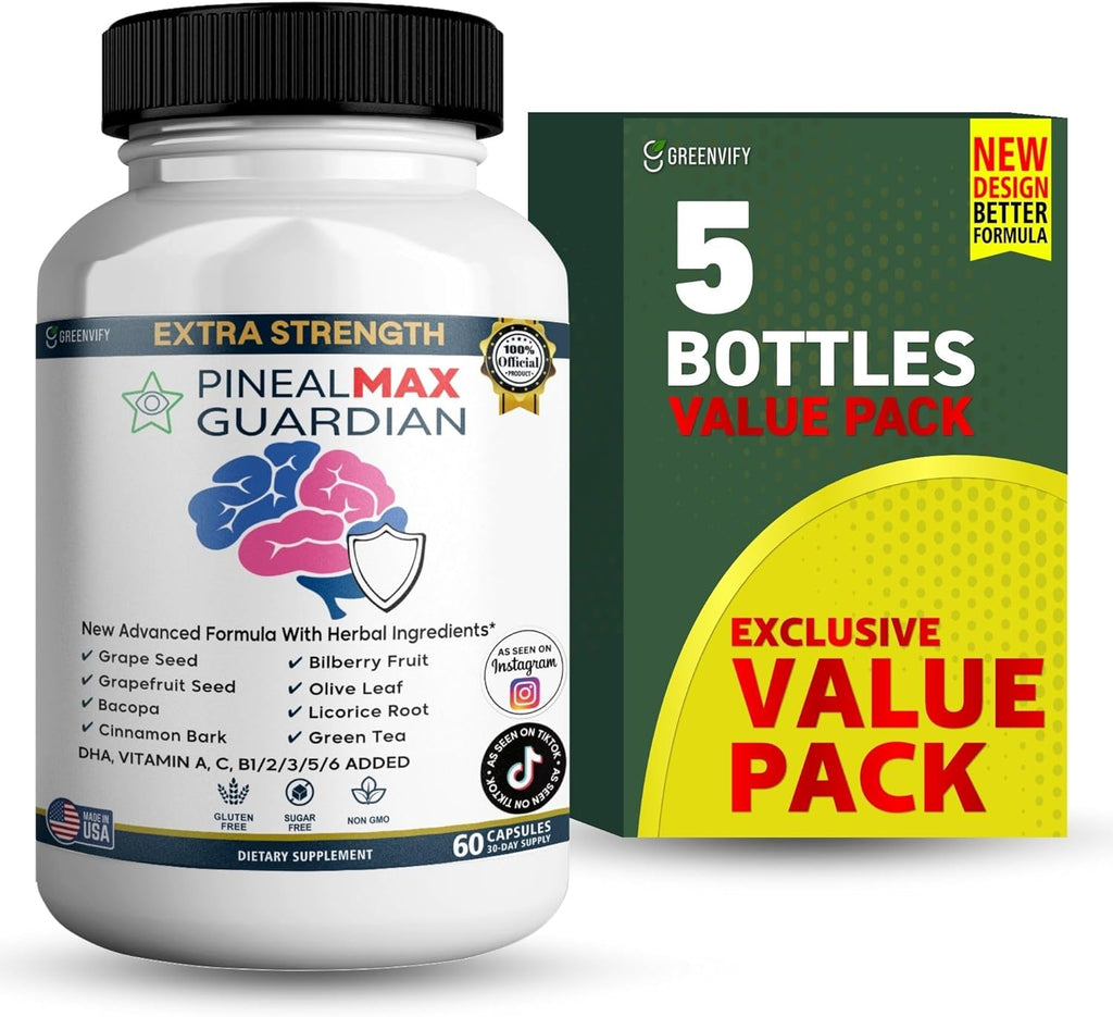 PinealMax Guardian Extra Strength Dietary Supplement, 60 Capsules, with Vitamins and Herbal Blend (5)