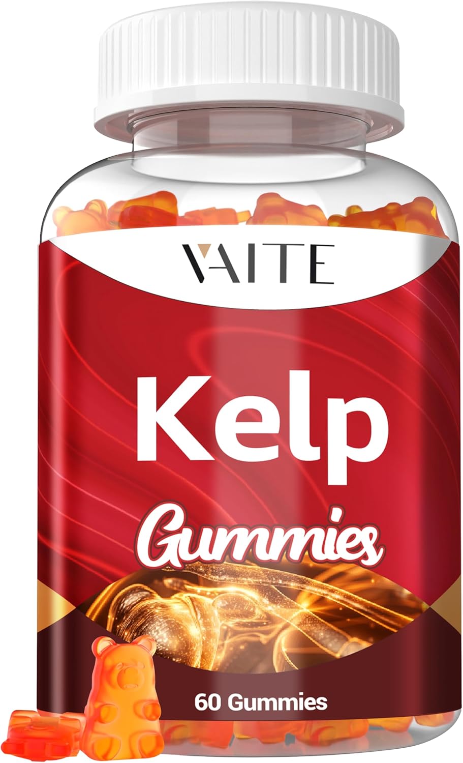 Kelp Supplement 1000mg – Iodine Formula with Fucus, Marine Trace Minerals, Seaweed-Derived Plant-Based Gummies, Vegan-Friendly, Gluten-Free, Non-GMO, 60 Chewables for Women and Men, Daily Use