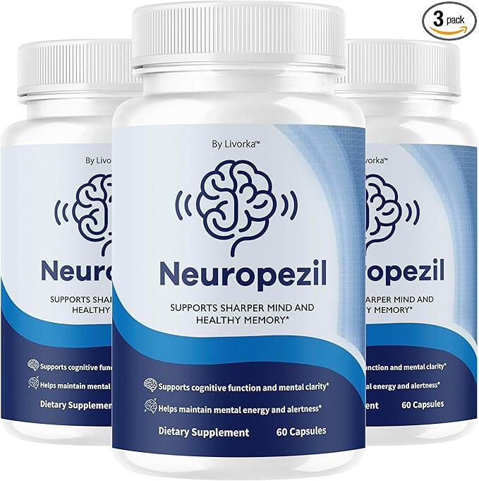 (3 Pack) Neuropezil - Official Neuropezil Supplement Pills Support Health Memory, All Natural Capsules Advanced Formula Brain Premium Focus for Overall Health & Wellness, 180 Capsules for 3 Months