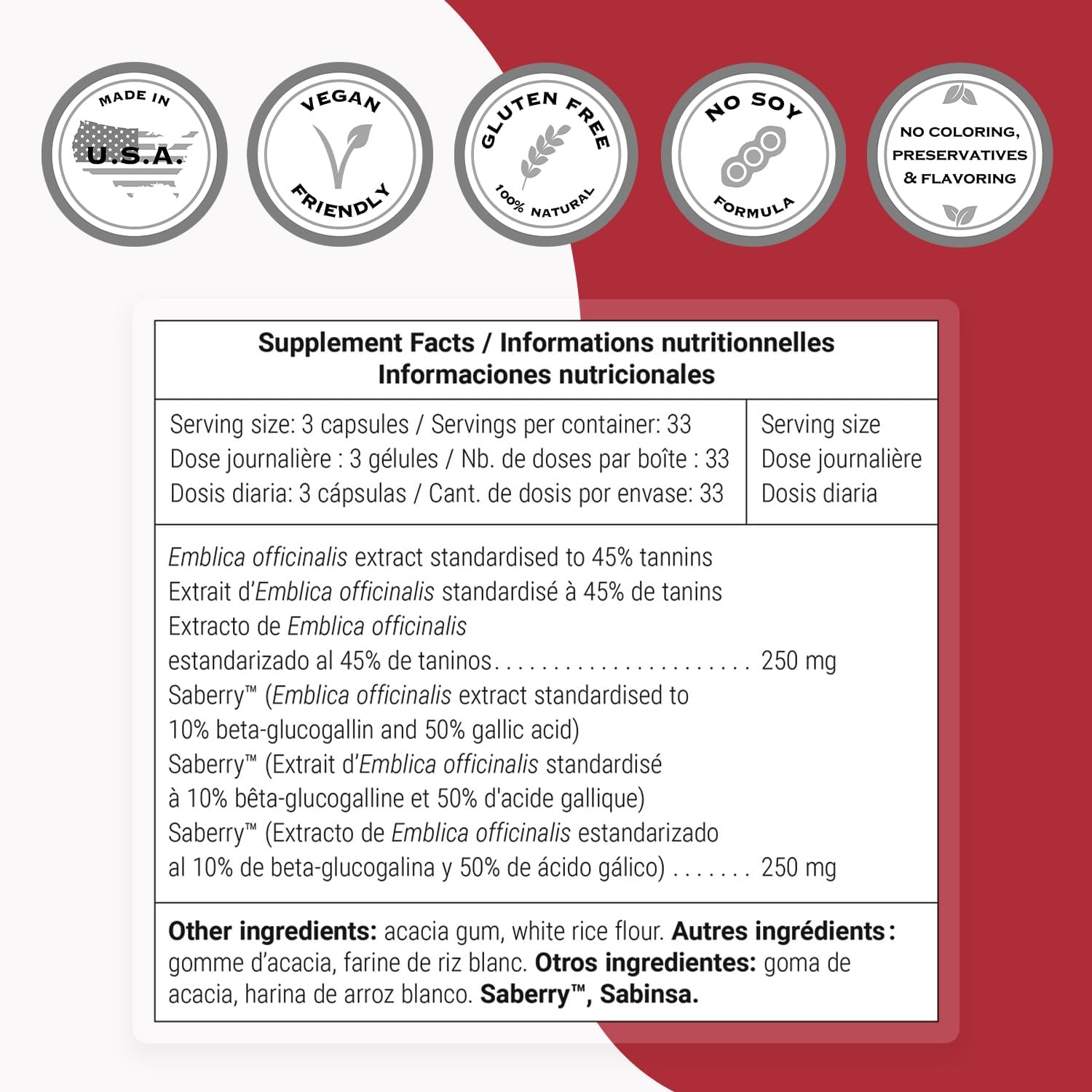 Supersmart - Double AMLA Supplement (Patented & High Strength) - Fresh Indian Gooseberry Extract - Emblica Officinalis | Non-GMO & Gluten Free - 100 Vegetarian Capsules
